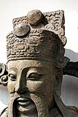 Bangkok Wat Pho, chinese style guardians in the western courtyard of the temple compound. 